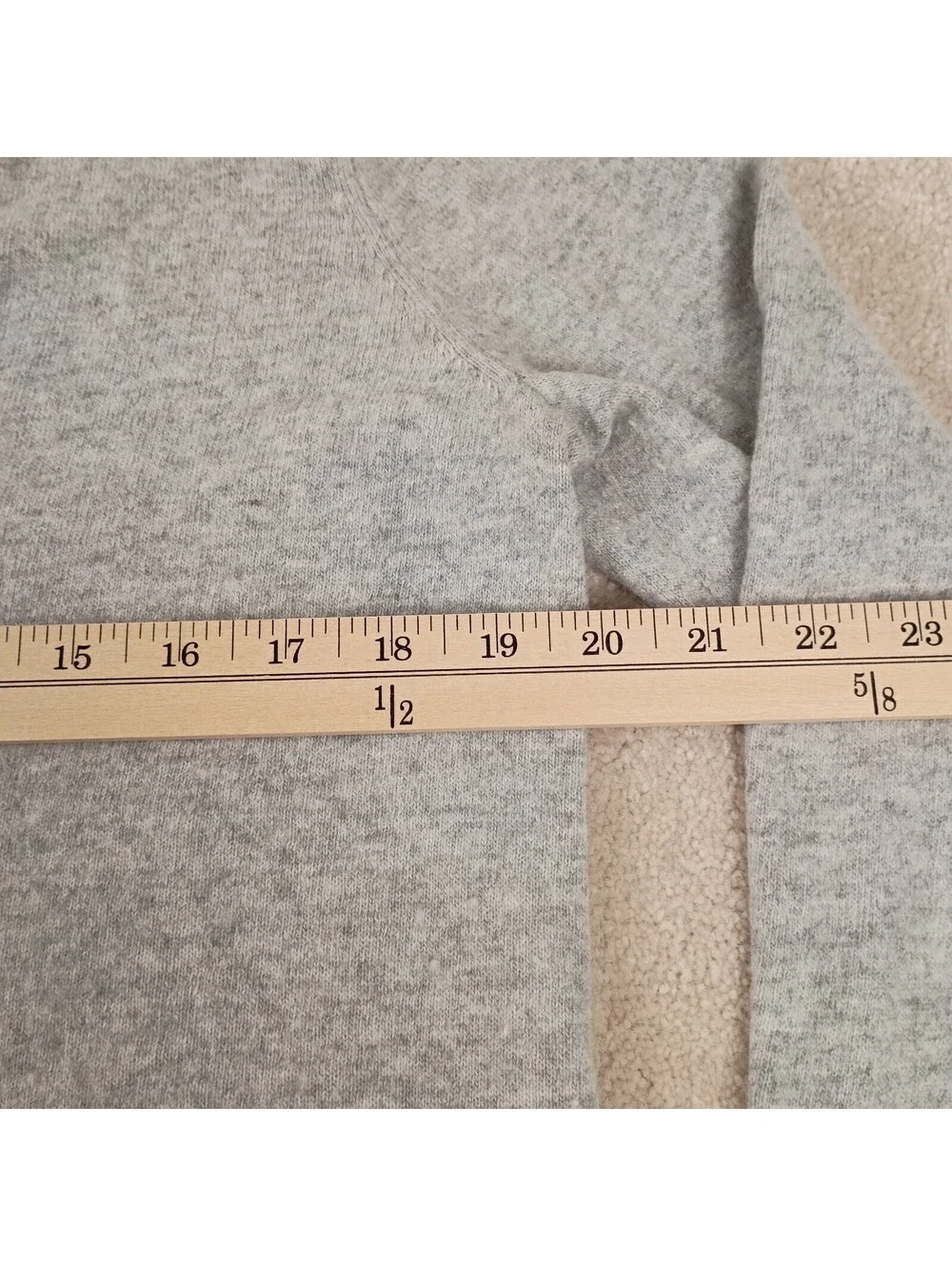 J.Crew Sweater Women Grey V-Neck Marled Wool Blend Textured Long Sleeve M